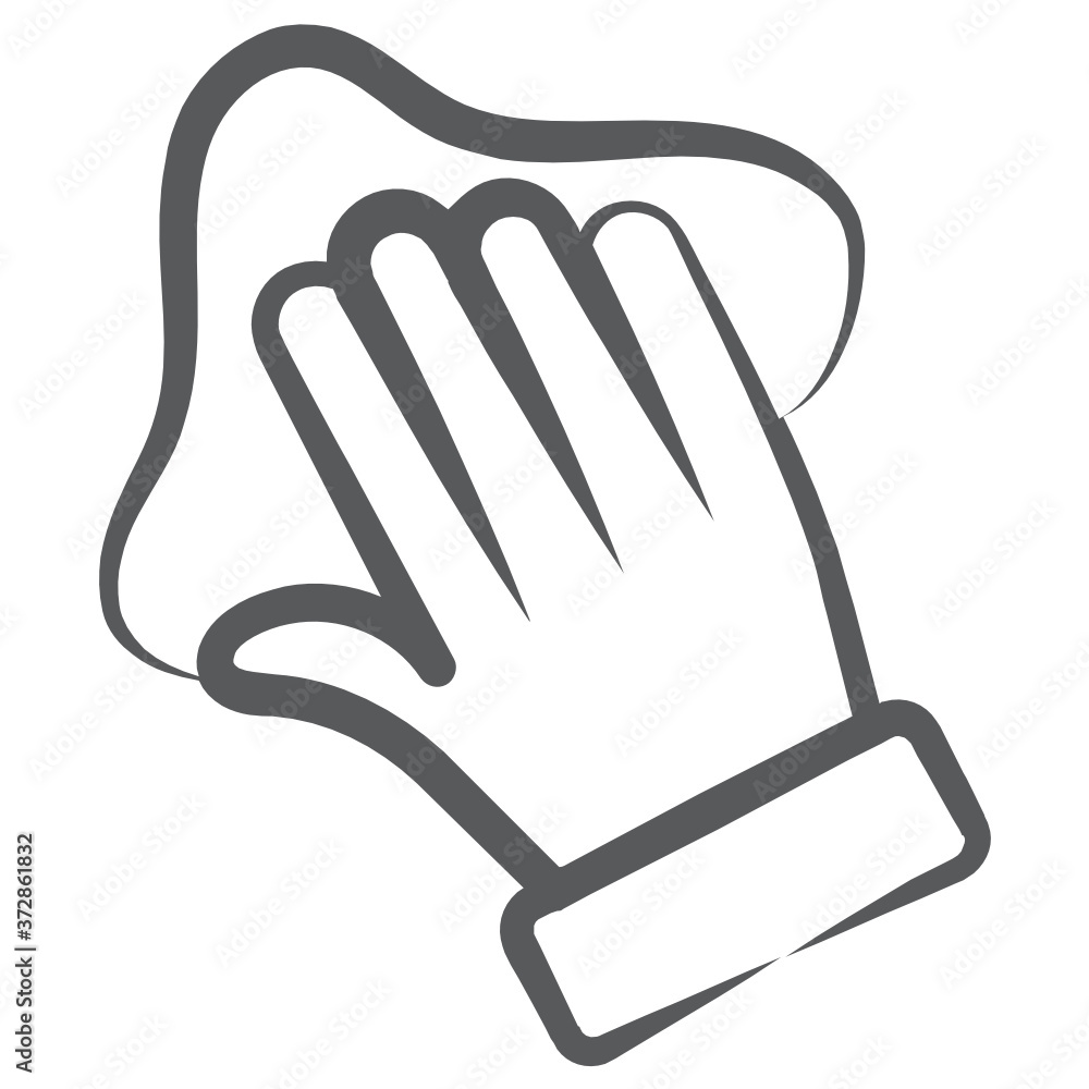 An icon style of 5x tap finger, linear editable style
An icon style of 5x tap finger, linear editable style