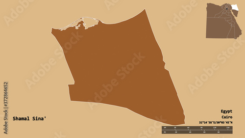 Shamal Sina', governorate of Egypt, zoomed. Pattern photo