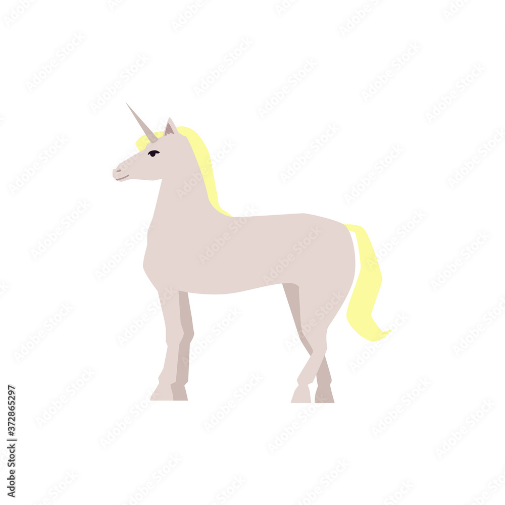 Cute unicorn character a magic fantasy horse flat vector illustration isolated. Cute unicorn character a magic fantasy horse flat vector illustration isolated.