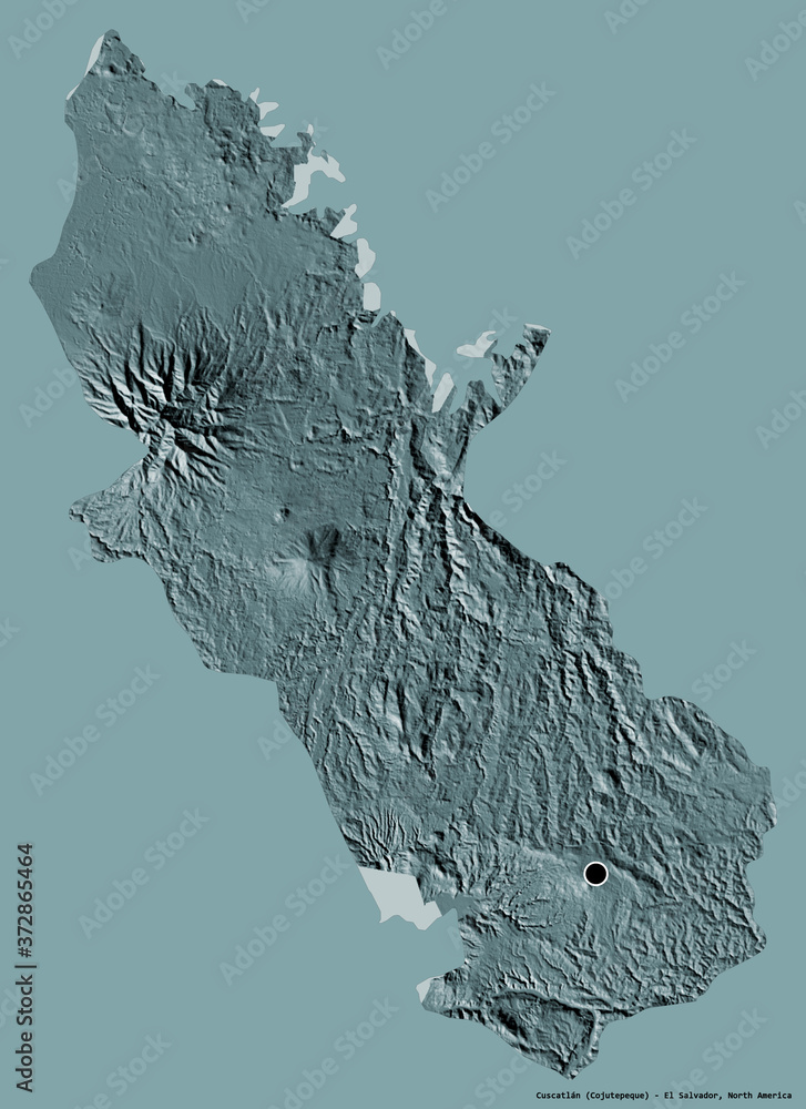 Cuscatlán, department of El Salvador, on solid. Administrative Cuscatlán, department of El Salvador, on solid. Administrative