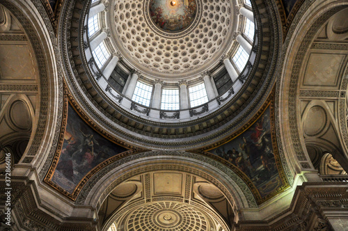 PANTHEON  PARIS  FRANCE - JULY 17  2010  A view from inside the Pantheon.