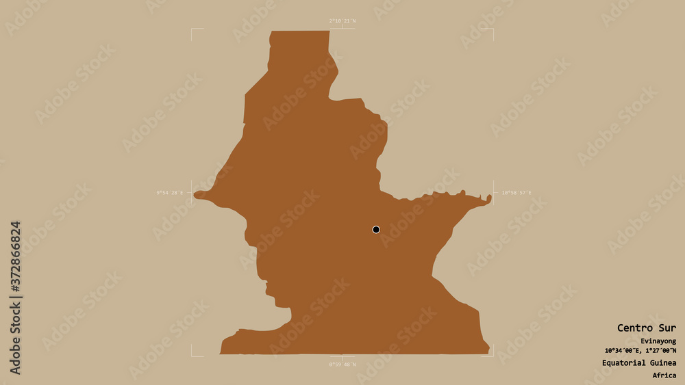 Centro Sur - Equatorial Guinea. Bounding box. Pattern