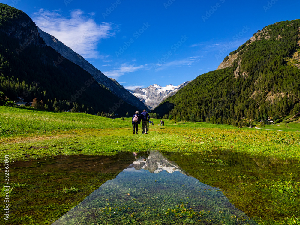Fototapeta premium View of the valley of Cogne in the Gran Paradiso National Park