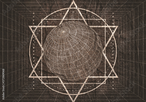 Photography Mystery, witchcraft, occult and alchemy geometry