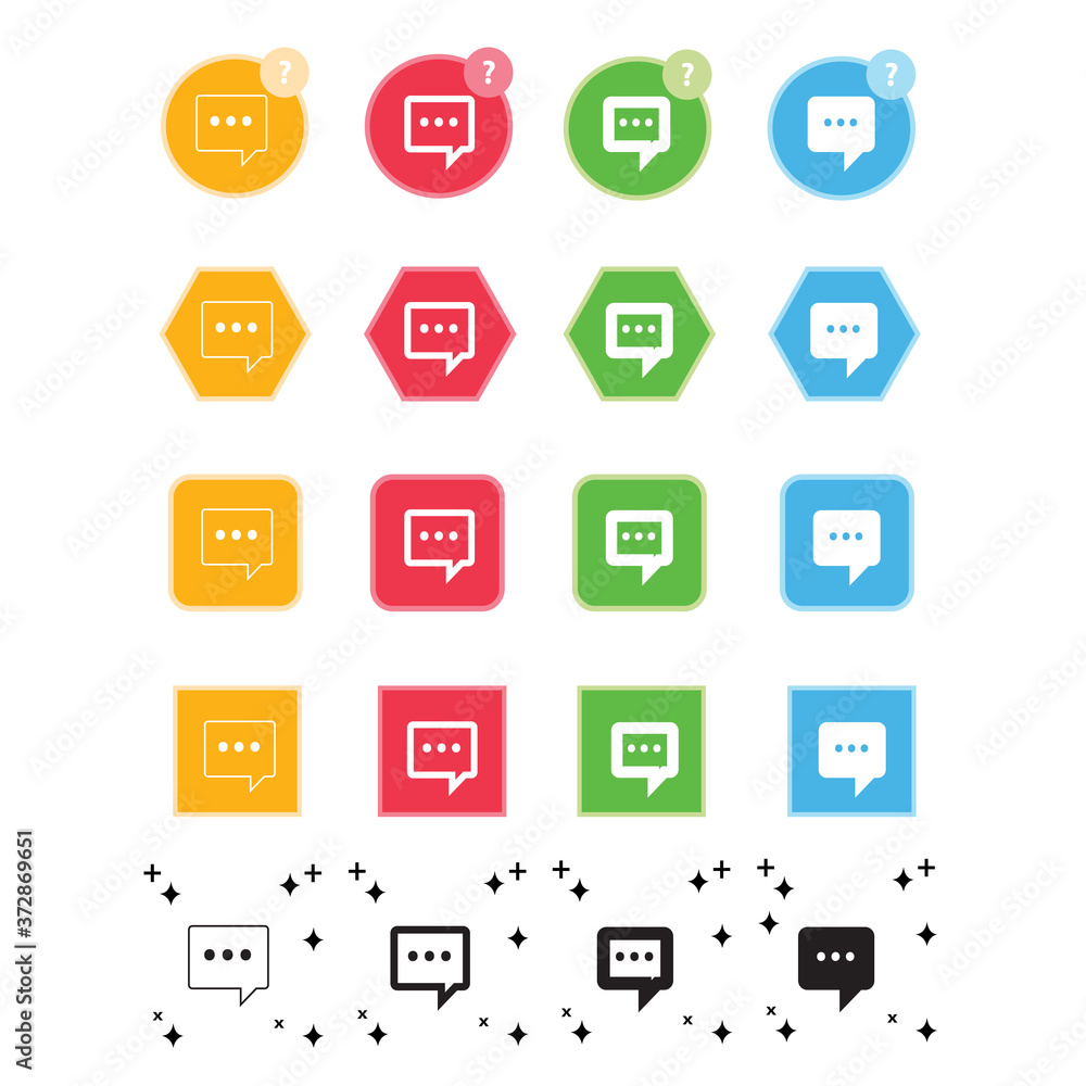 Speech bubble icon Talk and think Speech bubble icon Talk and think