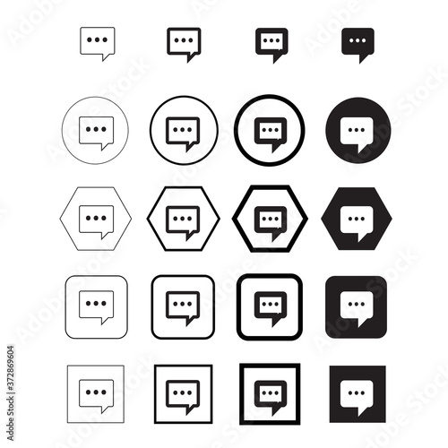 Speech bubble icon Talk and think