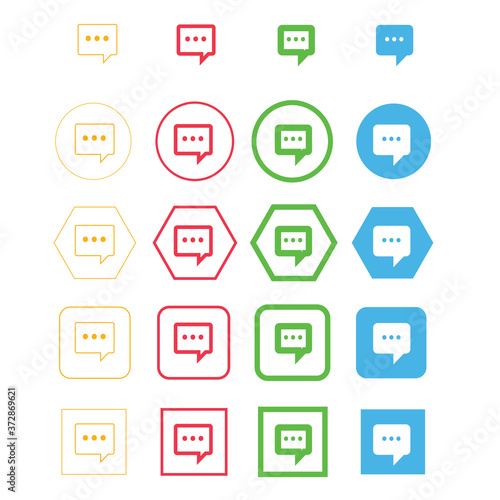 Speech bubble icon Talk and think