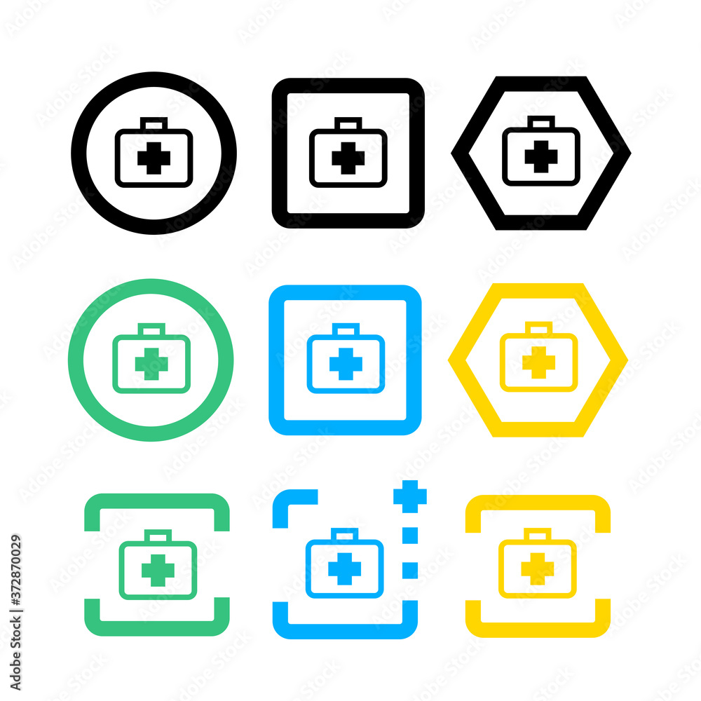 Medical kit icon illustration design Medical kit icon illustration design