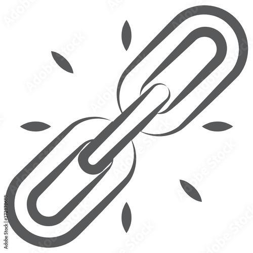 
Doodle line design of link building or linkage icon
