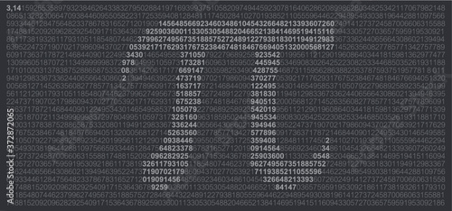 Happy PI day, 14 march, Pythagoras mathematical numbers series ( 3.14 3,14 3/14 ) symbol. Fun vector maths icon or sign banner Ratios letters formula structure. Archimedes constant irrational number