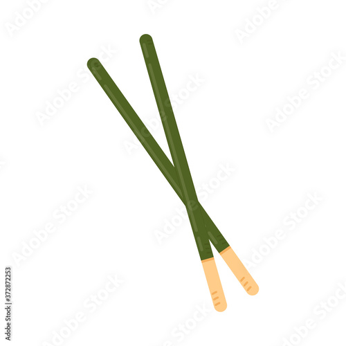 Matcha sticks. Dipped stick. Dipped stick pattern vector. Matcha dipped cookie sticks.