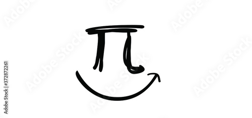 Happy PI day, 14 march, The number π is a mathematical constant ( 3.14 3,14 3/14 ) symbol. Fun vector maths icon or sign banner. Ratios letters formula structure. Archimedes constant irrational number