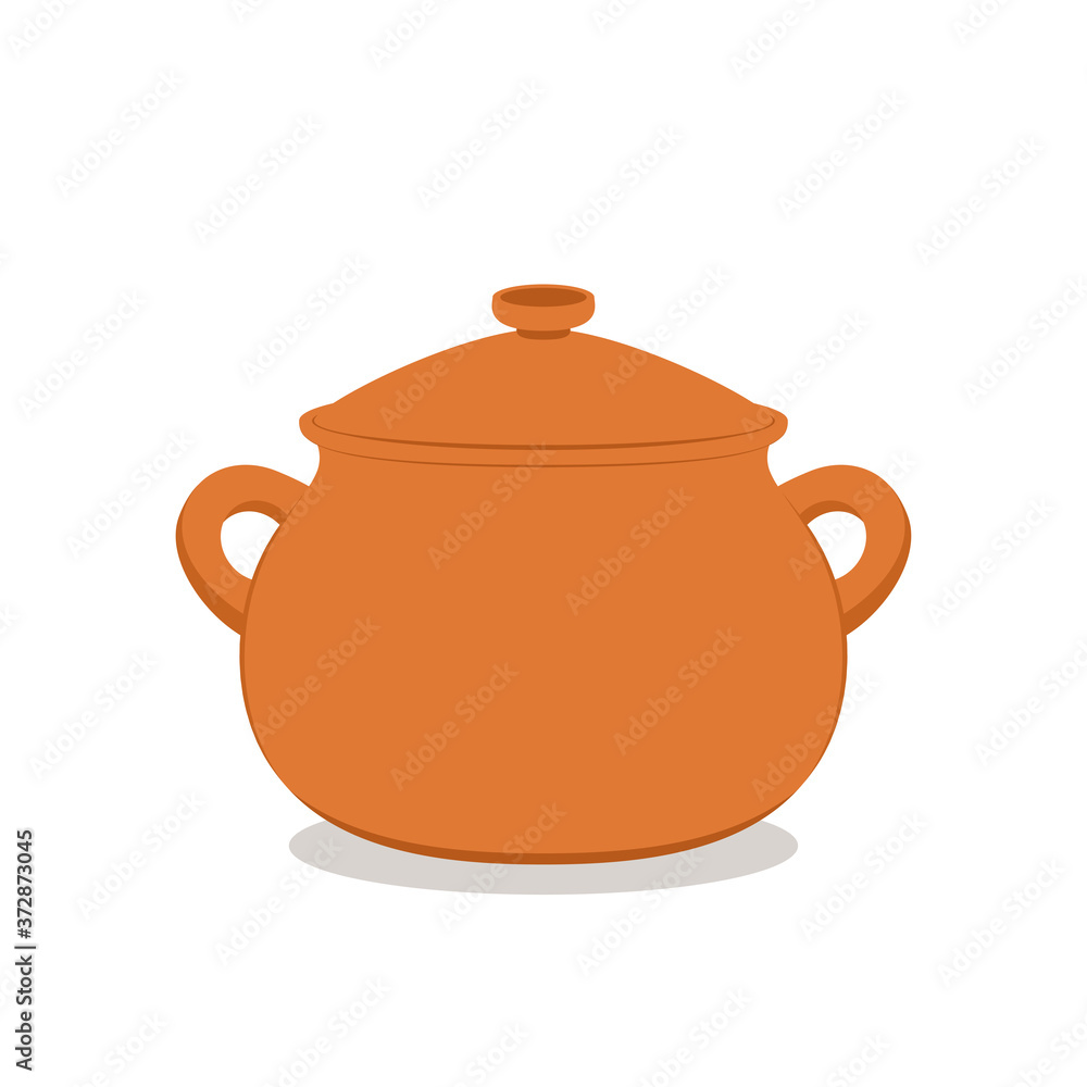 Earth pot vector. wallpaper. free space for text. Earth pot on white background.