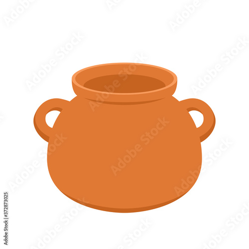 Earth pot vector. wallpaper. free space for text. Earth pot on white background.