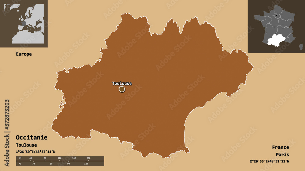 Obraz premium Occitanie, region of France,. Previews. Pattern