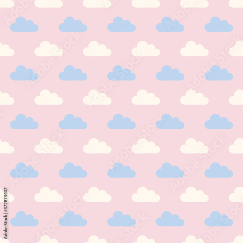 seamless repeat pattern design with clouds