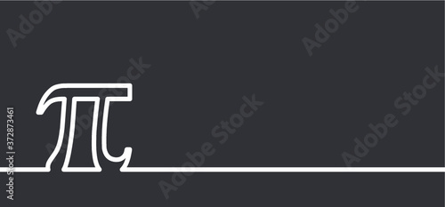 Happy PI day, 14 march, The number π is a mathematical constant ( 3.14 3,14 3/14 ) symbol. Fun vector maths icon or sign banner. Ratios letters formula structure. Archimedes constant irrational number