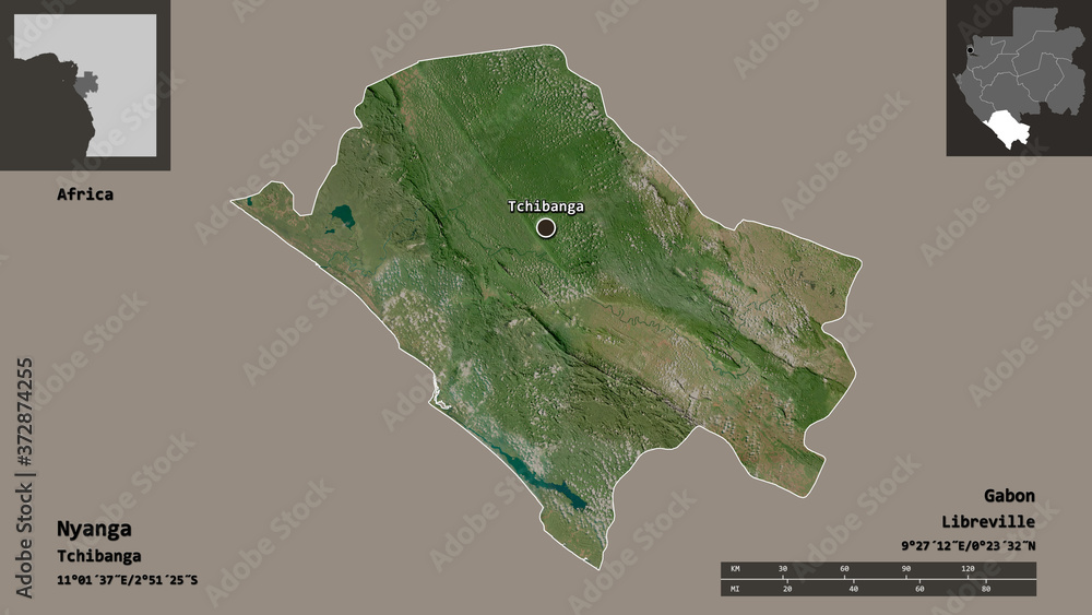 Nyanga, province of Gabon,. Previews. Satellite