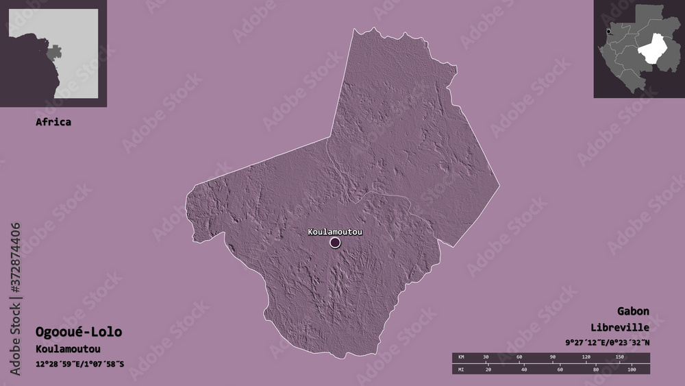 Ogooué-Lolo, province of Gabon,. Previews. Administrative