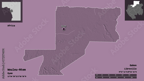 Wouleu-Ntem, province of Gabon,. Previews. Administrative photo