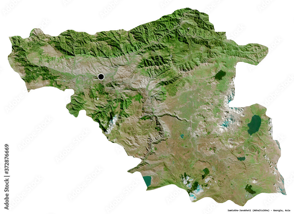 Samtskhe-Javakheti, region of Georgia, on white. Satellite Samtskhe-Javakheti, region of Georgia, on white. Satellite