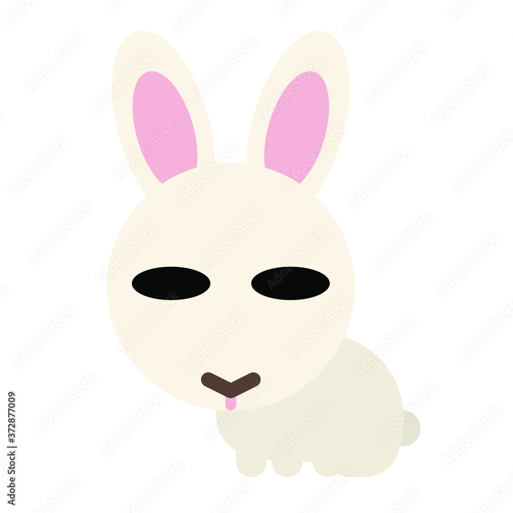 Obraz premium Icon-style Straight face animal (rabbit)