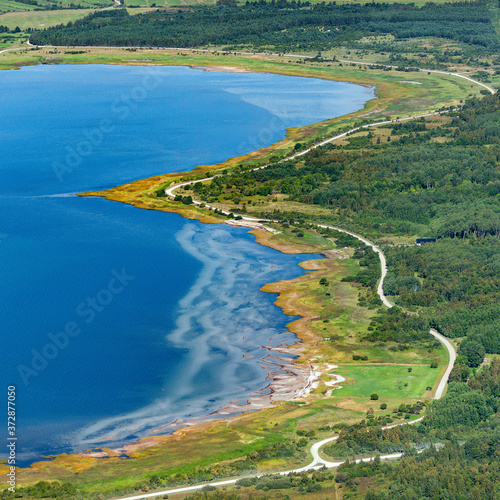 aerial view over the islands in Estona