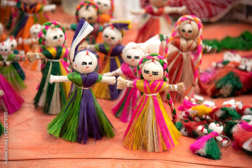 Handmade Dolls sold at Annual fair at Shantiniketan, West Bengal, India