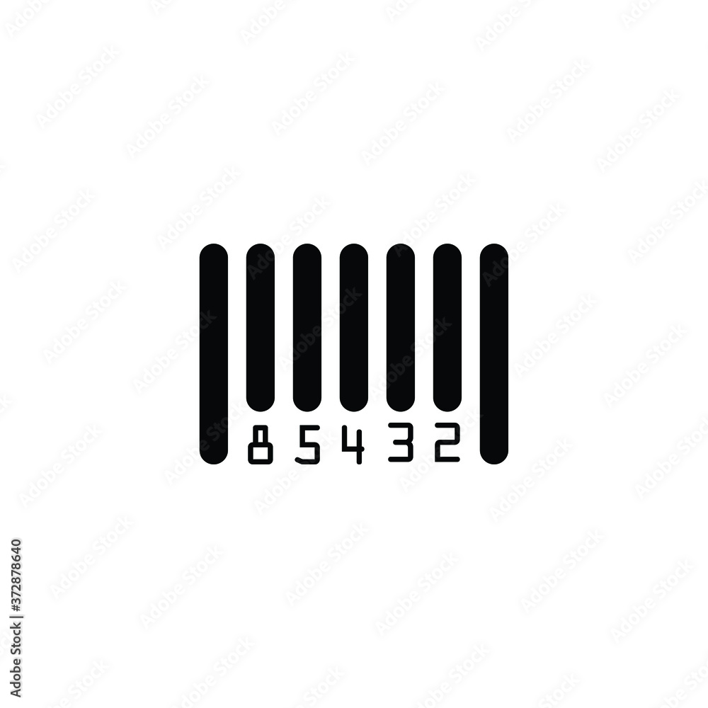 Bar code thin icon isolated on white background, simple line icon for your work. Bar code thin icon isolated on white background, simple line icon for your work.
