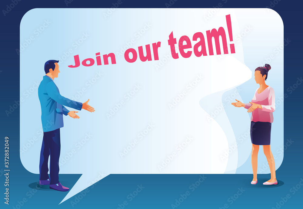 We are Hiring Concept with Huge Loudspeaker and Business People. Recruitment Agency Interview with Candidates. Human Resources with Megaphone. Join together in team work dream team Vector illustration We are Hiring Concept with Huge Loudspeaker and Business People. Recruitment Agency Interview with Candidates. Human Resources with Megaphone. Join together in team work dream team Vector illustration