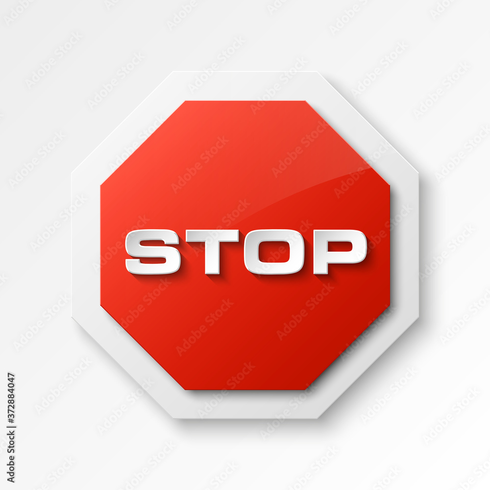 STOP icon, No entry icon, road sign, danger badge STOP icon, No entry icon, road sign, danger badge