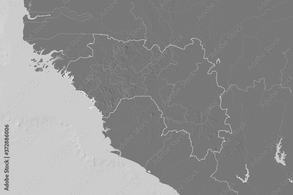Guinea borders. Bilevel Guinea borders. Bilevel