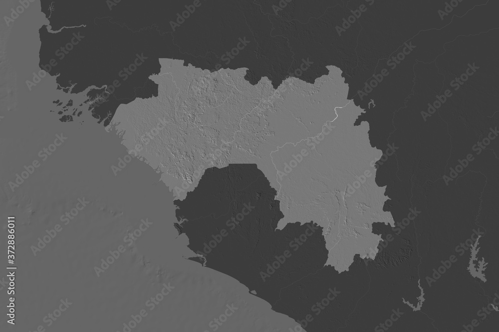 Obraz premium Guinea. Neighbourhood desaturated. Bilevel
