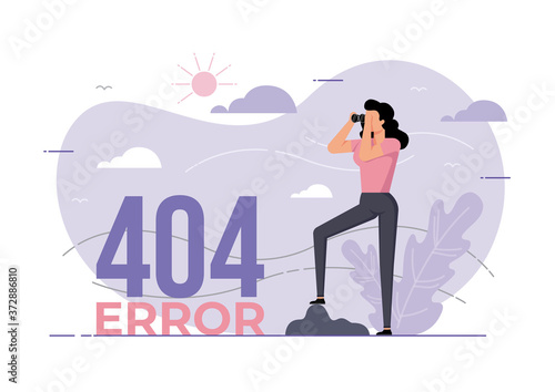 Woman with binoculars 404 Error