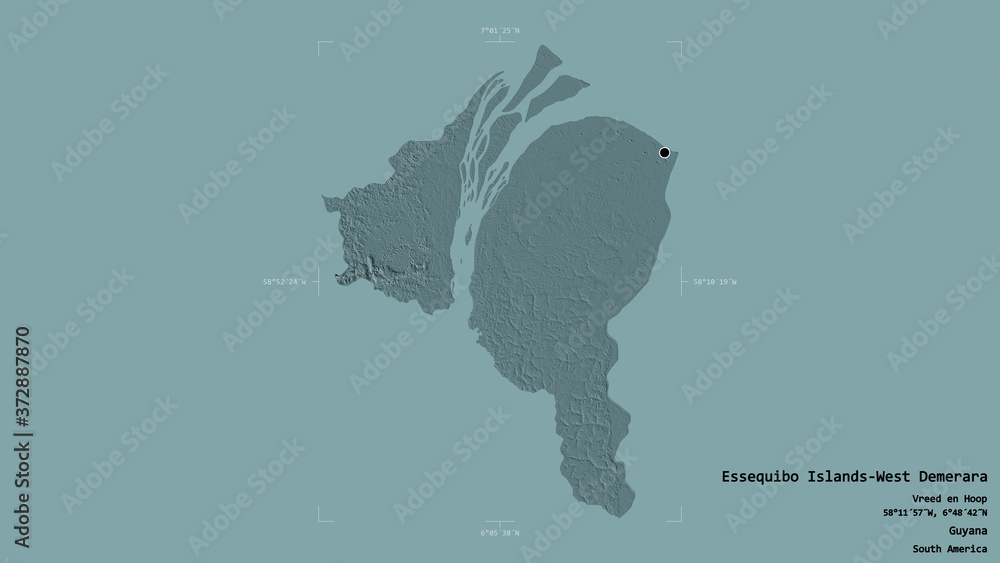 Essequibo IslandsWest Demerara Guyana. Bounding box. Administrative