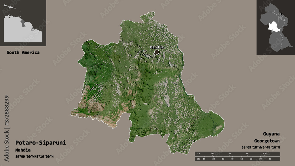 Potaro-Siparuni, region of Guyana,. Previews. Satellite