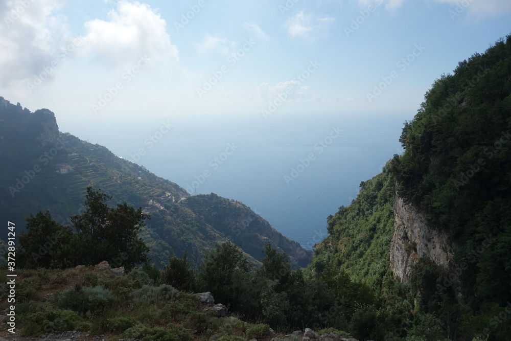 The Path of Gods in Amalfi coast in Italy