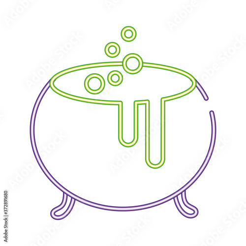 witch cauldron pot neon style icon
