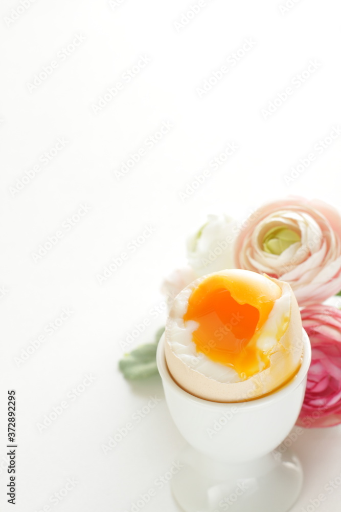 soft boiled egg in egg stand for breakfast soft boiled egg in egg stand for breakfast