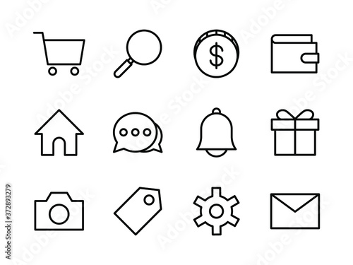 Ecommerce Icon Set Outline