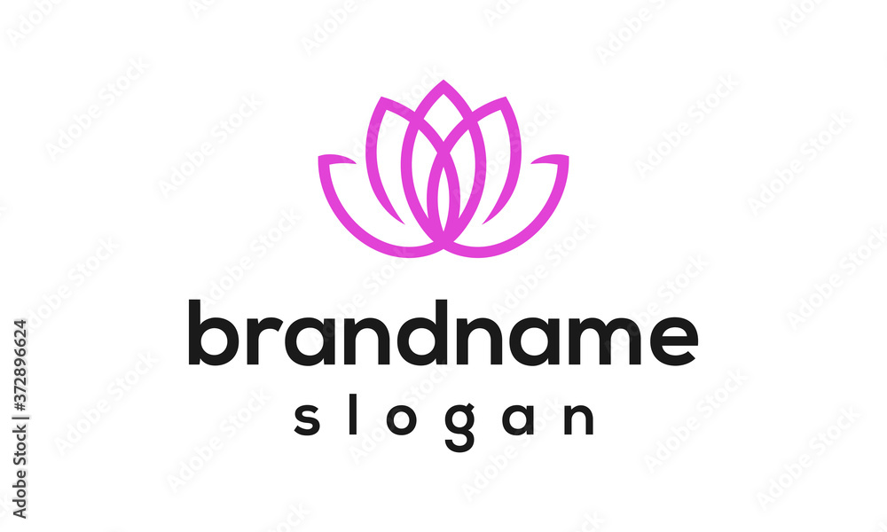 Modern flower logo design vector