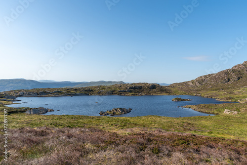 Panoramic view of Llyn Siabod, and Moel Siabod in the Snowdonia National Park, Wales