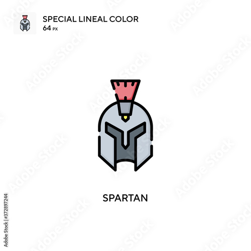 Obraz na plátně Spartan Special lineal color icon