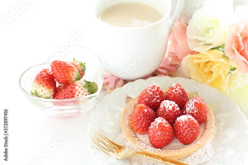 Homemade strawberry tart for gourmet dessert