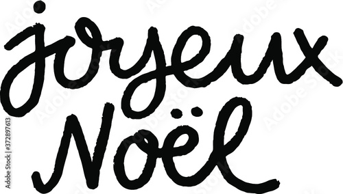 Joyeux Noël / Merry Christmas in French / Français Lettering