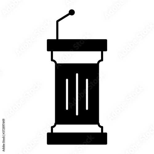 Courtroom Rostrum concept Vector Icon Design, Lawyer and Legal system Symbol on white background 