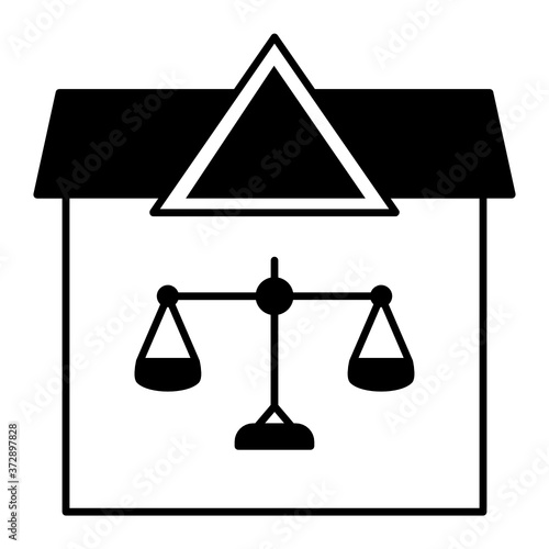 Property law concept, mortgage insurance lawyers vector icon design,  Lawyer and Legal system Symbol on white background 
