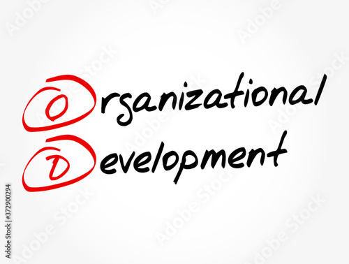 OD - Organizational Development acronym, business concept background