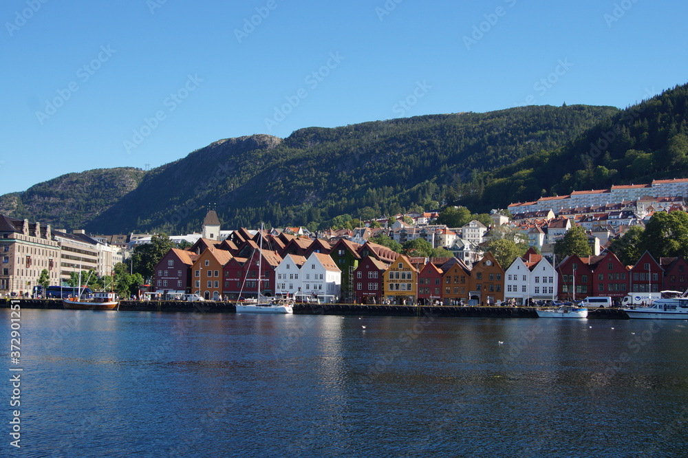 view of town bergen norway