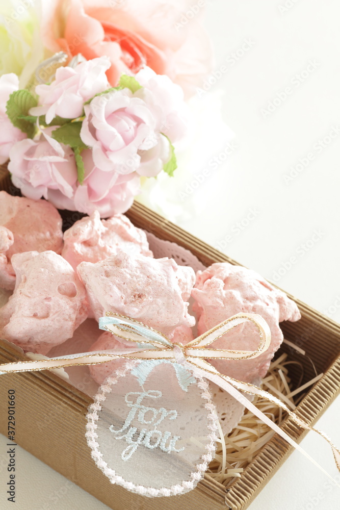 Homemade strawberry candy in gift box for Valentine's Day food Homemade strawberry candy in gift box for Valentine's Day food